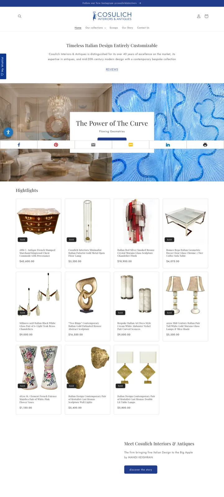 Cosulich Interiors store