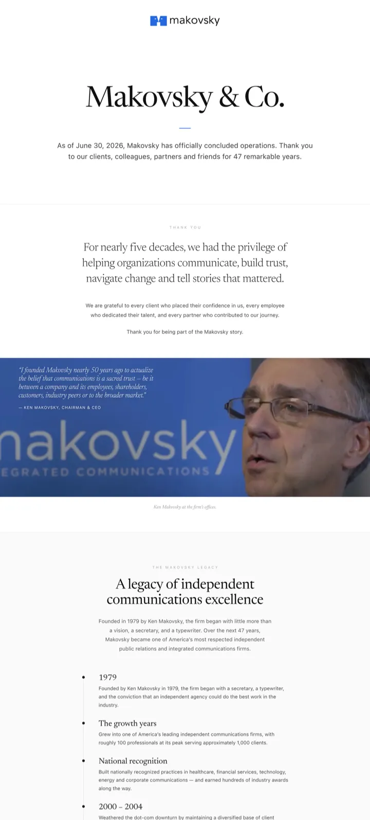 makovsky.com — full page